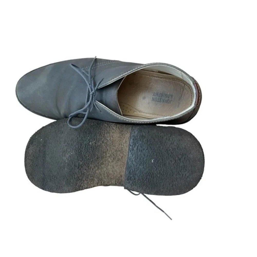 JOHNSTON MURPHY DONNELSON PLAIN‎ TOE CHUKKA 11.5 GRAY NUBUCK BOOTS 25-3497